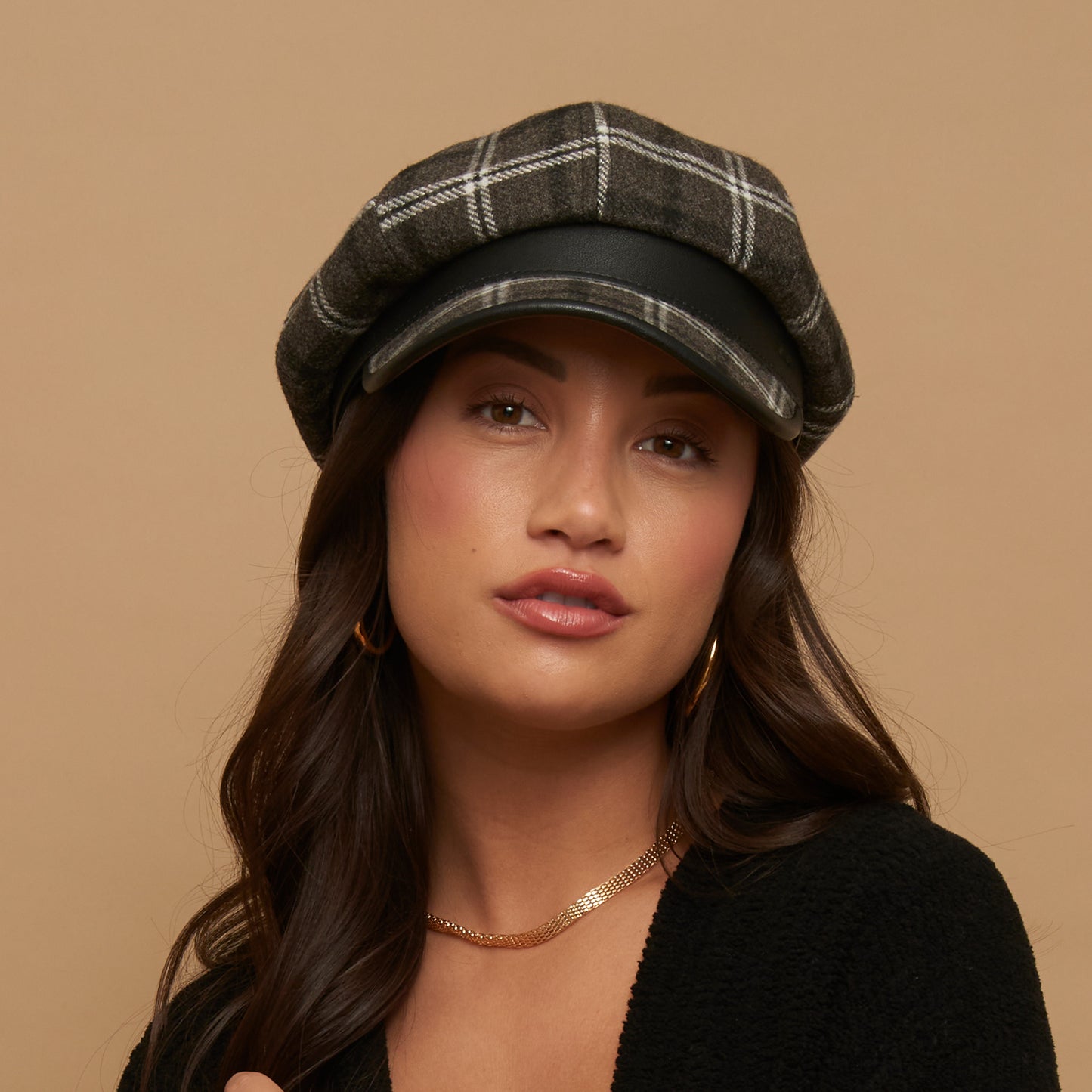 Aura Plaid Fashion Newsboy Hat