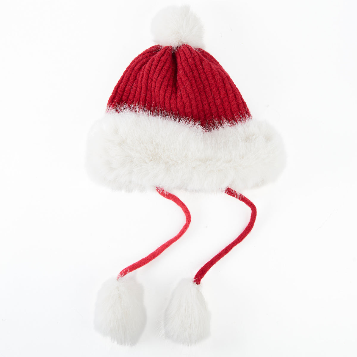 Natalie Faux Fur Pom and Tassel Winter Hat