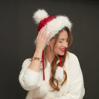 Natalie Faux Fur Pom and Tassel Winter Hat