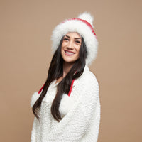 Natalie Faux Fur Pom and Tassel Winter Hat