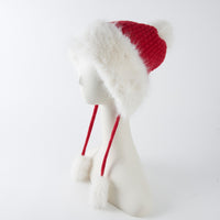 Natalie Faux Fur Pom and Tassel Winter Hat