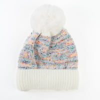 Kirry Knit Flecked Pom Winter Beanie Hat