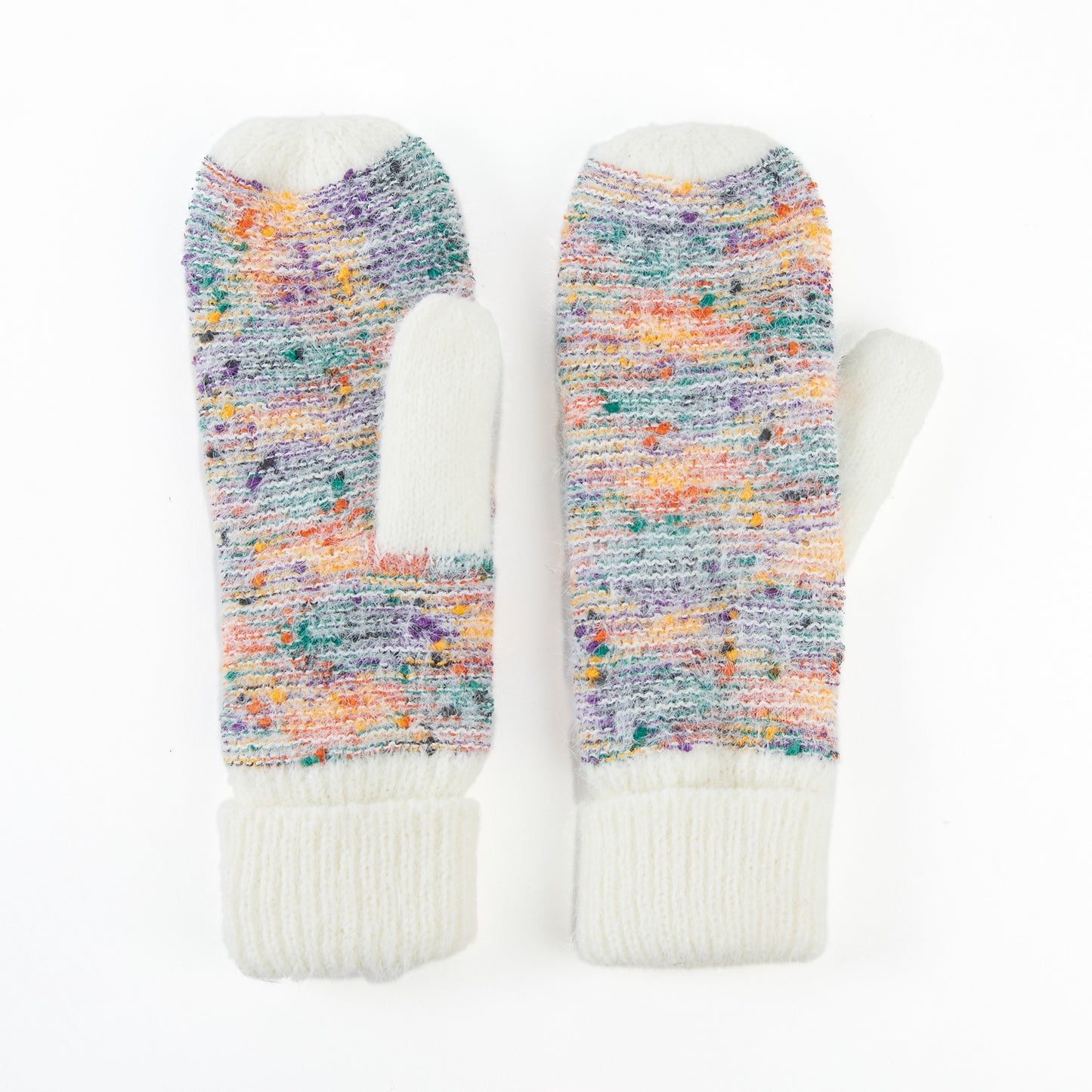 Kirry Knit Flecked Winter Mittens