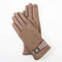 Anna Belted Cuff Texting Winter Gloves