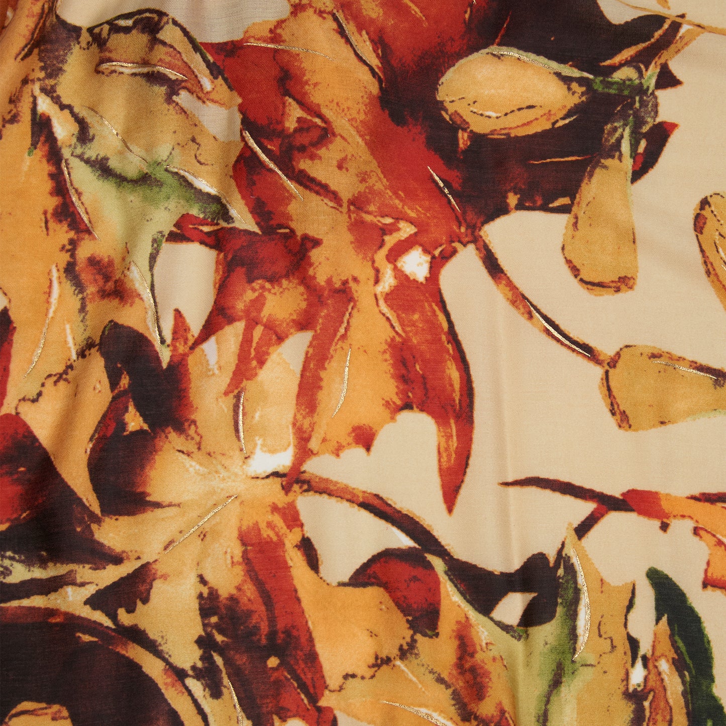 Alana Abstract Illustrated Floral Lightweight Fashion Scarf