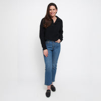 Tylie Teddy Bear Knit Long Sleeve Collared Polo Sweater