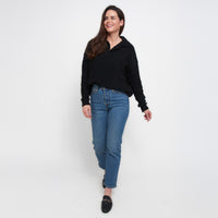 Tylie Teddy Bear Knit Long Sleeve Collared Polo Sweater