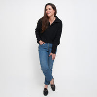 Tylie Teddy Bear Knit Long Sleeve Collared Polo Sweater