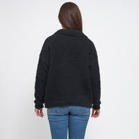 Tylie Teddy Bear Knit Long Sleeve Collared Polo Sweater