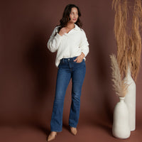 Tylie Teddy Bear Knit Long Sleeve Collared Polo Sweater