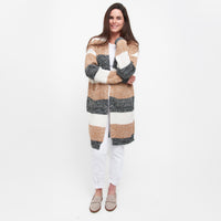 Greyson Heathered Color Block Patch Pocket Cardigan