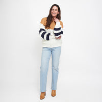 Kennedy Color Block Chunky Drop Shoulder Sweater