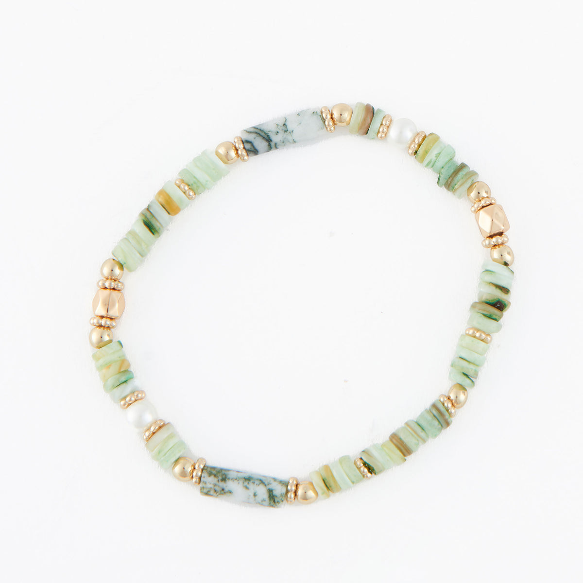 Stretch Bracelet Carys Genuine Stone Beaded 6.5"