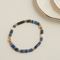 Stretch Bracelet Carys Genuine Stone Beaded 6.5"