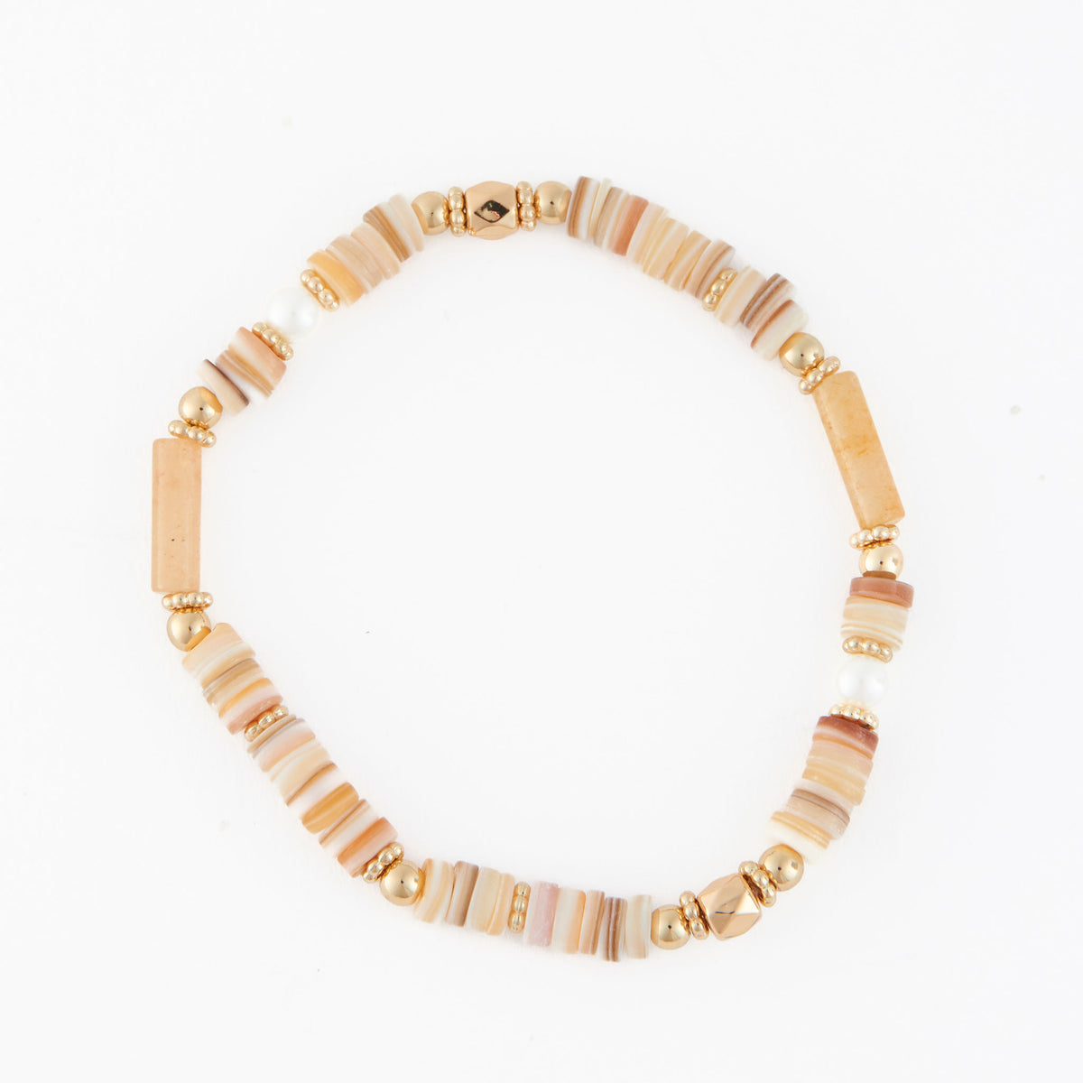 Stretch Bracelet Carys Genuine Stone Beaded 6.5"