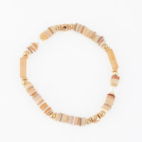 Stretch Bracelet Carys Genuine Stone Beaded 6.5"