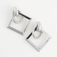 Stud Earrings Amie Geometric Layered Modern Square Design
