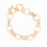 Toggle Bracelet Shayne Acrylic Celluloid Link 6.75"