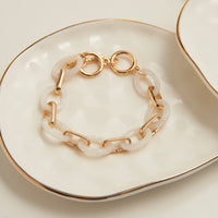 Toggle Bracelet Shayne Acrylic Celluloid Link 6.75"