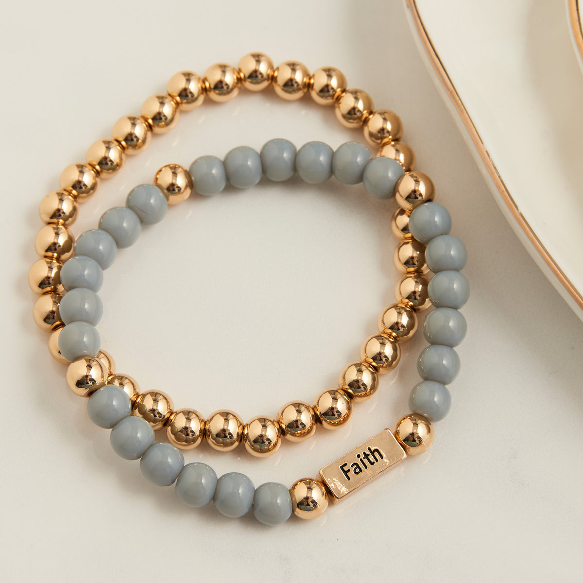 Stretch Bracelet Hollynd 2-Piece Inspirational Message Set