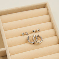 Earring Trio Set Mina Heart Hoop + Stud
