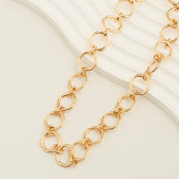 Chain Necklace Simone 16" Textured Gold Linked Design