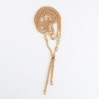 Lariat Necklace Marlowe 15" Chunky Layered Chains