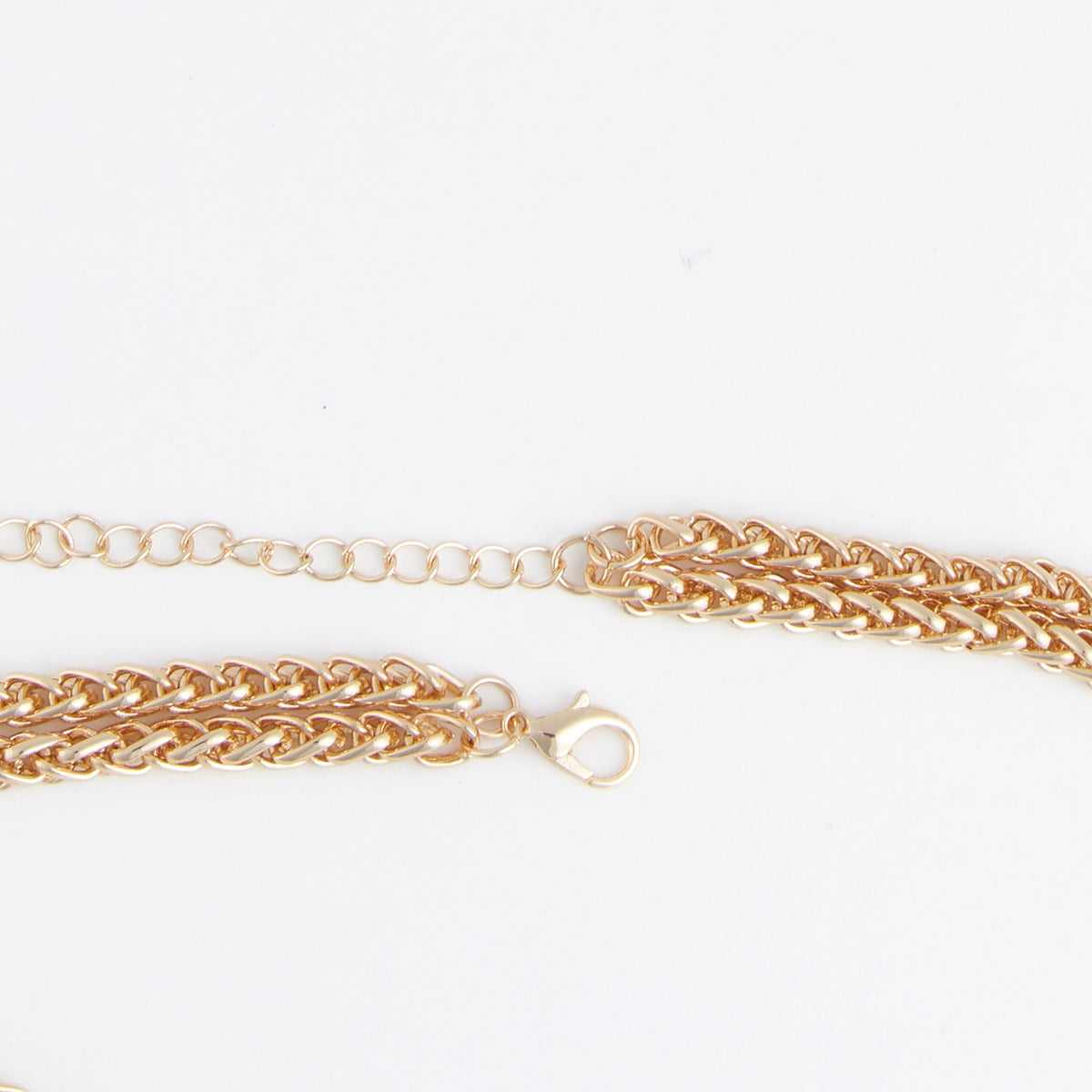 Lariat Necklace Marlowe 15" Chunky Layered Chains