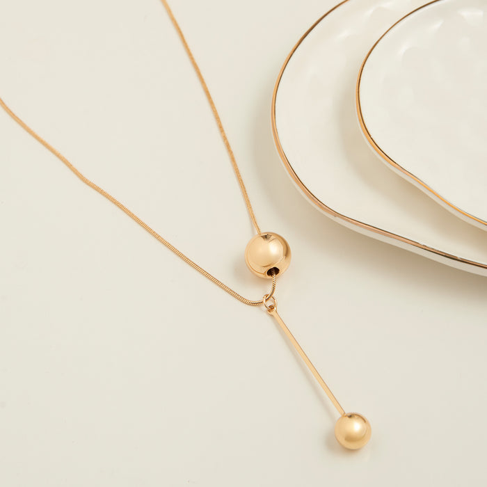 Y-Neck Necklace Rosalyn 16" Slide Bauble Bead