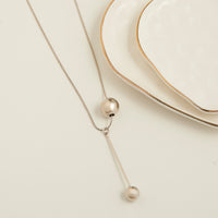 Y-Neck Necklace Rosalyn 16" Slide Bauble Bead