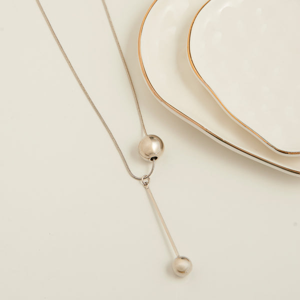 Y-Neck Necklace Rosalyn 16" Slide Bauble Bead