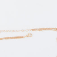 Layered Necklace Char 15" Gold Side Cross Gem Pendant