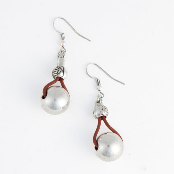 Drop Earrings Wild Spirit Western Leather + Beads