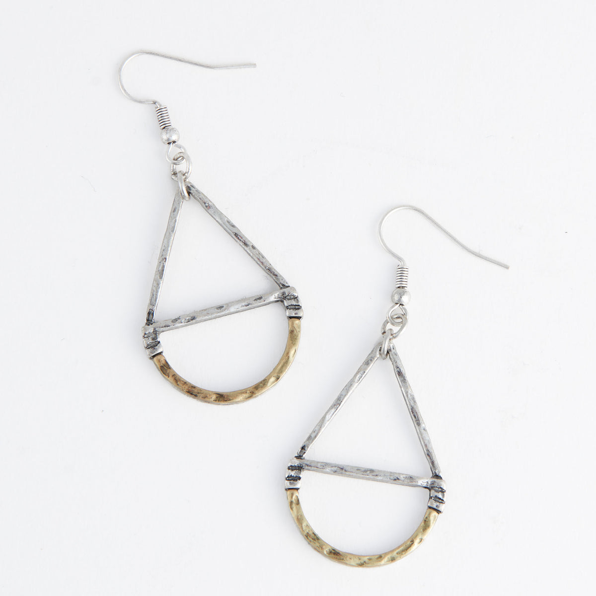 Dangle Earrings Wild Spirit Western Hammered Teardrop