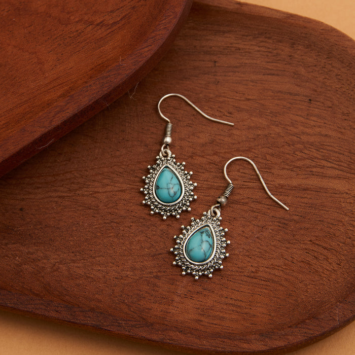 Drop Earrings Wild Spirit Western Textured Farme Turquoise