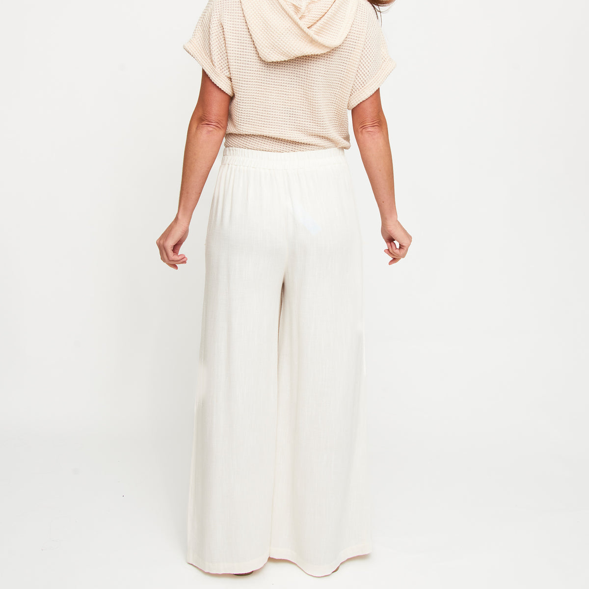 Pants Wide Leg Afton Linen Blend Side Zipper Pockets