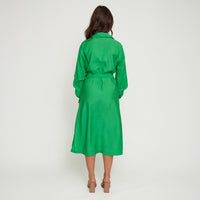 Maxi Dress Savana Long Sleeve Button Front with Pockets