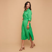 Maxi Dress Savana Long Sleeve Button Front with Pockets