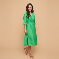 Maxi Dress Savana Long Sleeve Button Front with Pockets