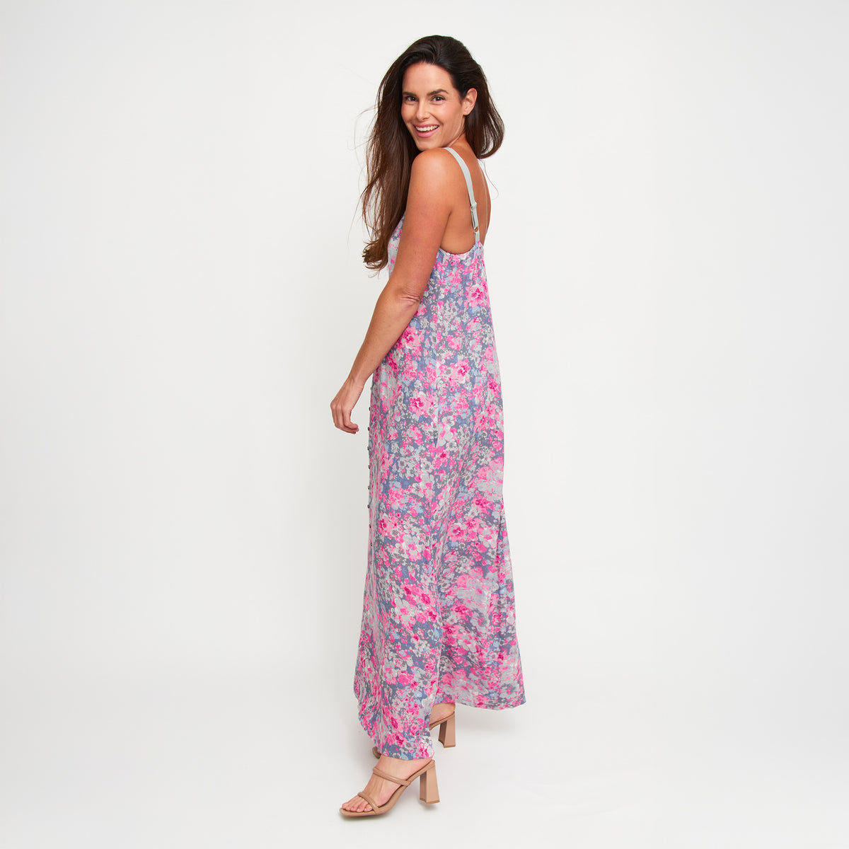 Maxi Dress Sorelle Adjustable Straps with Pockets