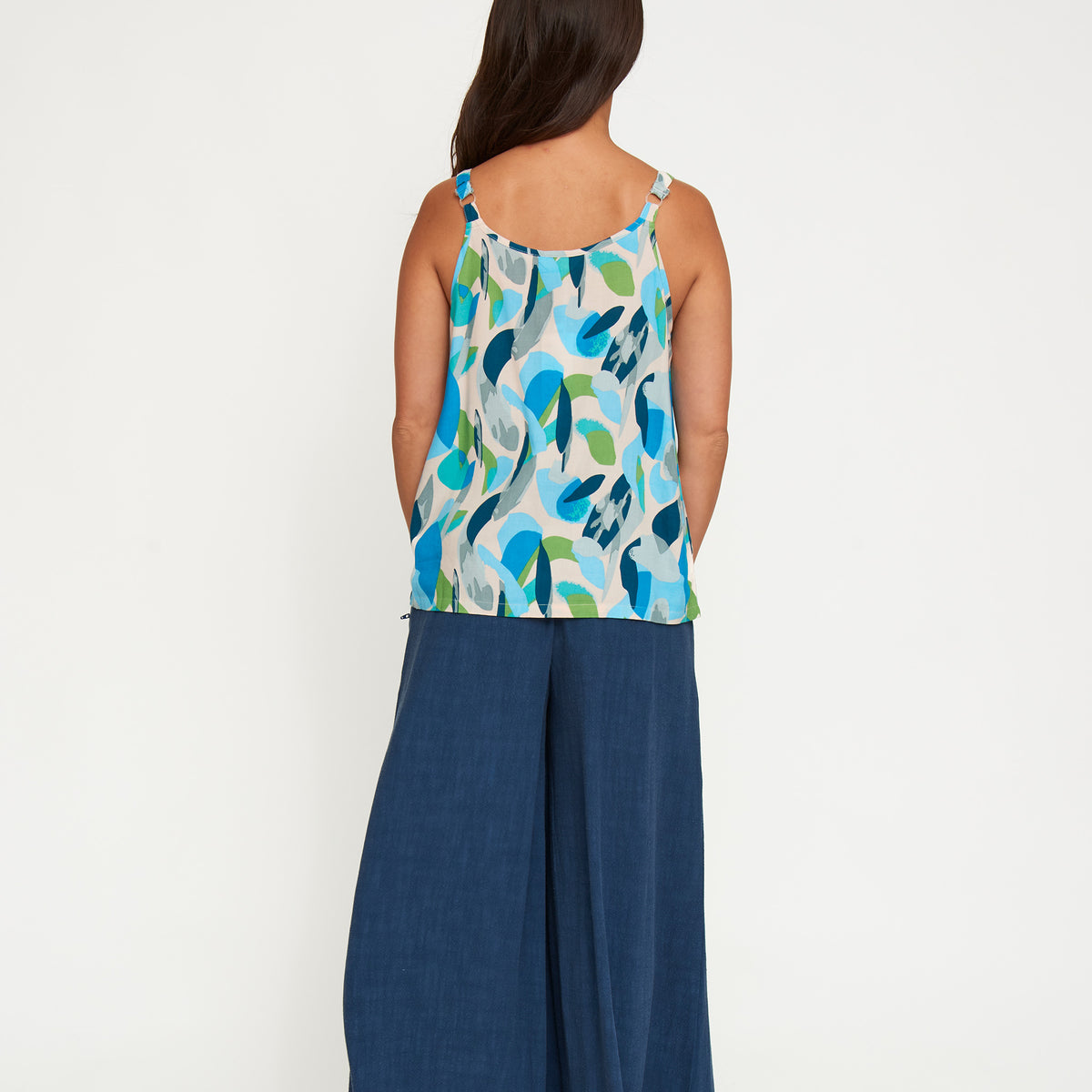 Tank Top Ayla Adjustable Wide Strap Patterned Shirt