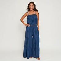 Flare Jumpsuit Sylvie Wide Leg Sleeveless with Pockets