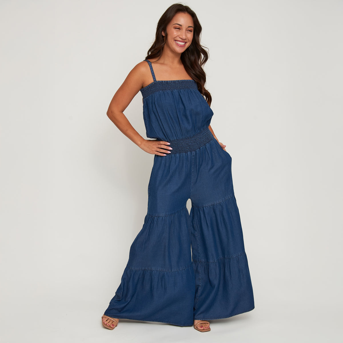 Flare Jumpsuit Sylvie Wide Leg Sleeveless with Pockets