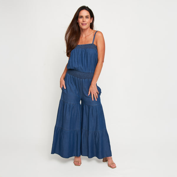 Flare Jumpsuit Sylvie Wide Leg Sleeveless with Pockets
