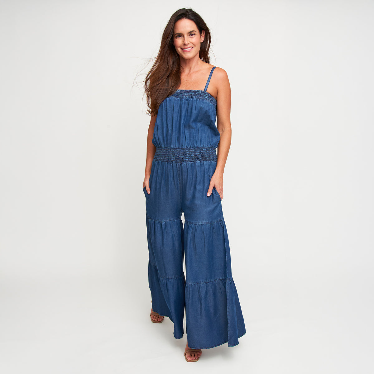 Flare Jumpsuit Sylvie Wide Leg Sleeveless with Pockets