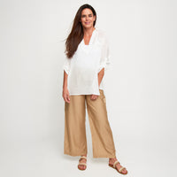 Cargo Pant Laine Wide Leg Elastic Tie Waist with Pockets