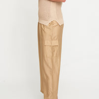 Cargo Pant Laine Wide Leg Elastic Tie Waist with Pockets
