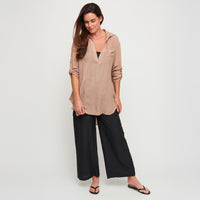 Cargo Pant Laine Wide Leg Elastic Tie Waist with Pockets