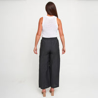 Cargo Pant Laine Wide Leg Elastic Tie Waist with Pockets