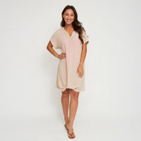 Beach Dress Rue Waffle Knit Short Sleeve Swim Cover Up